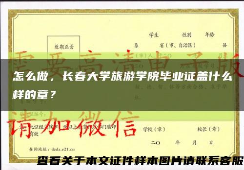 怎么做，长春大学旅游学院毕业证盖什么样的章？缩略图