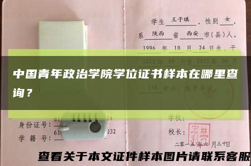 中国青年政治学院学位证书样本在哪里查询？缩略图