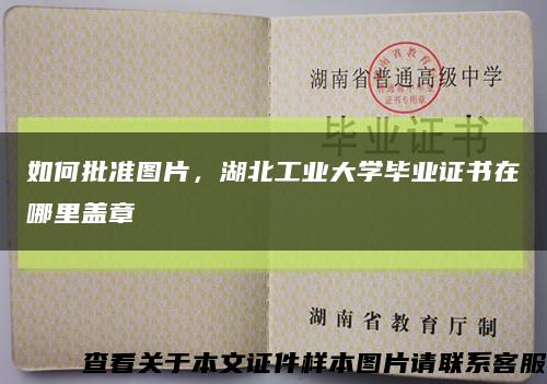 如何批准图片，湖北工业大学毕业证书在哪里盖章缩略图