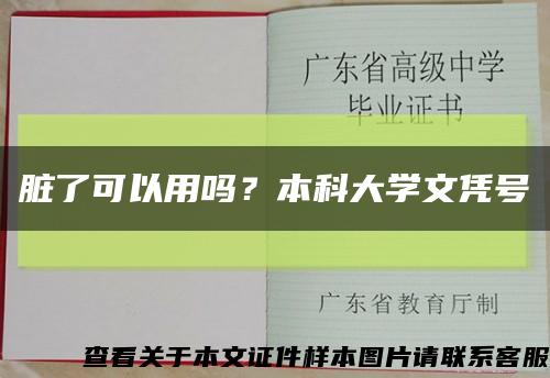 脏了可以用吗？本科大学文凭号缩略图