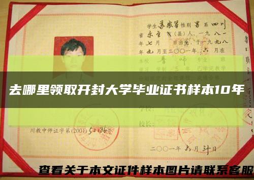去哪里领取开封大学毕业证书样本10年缩略图