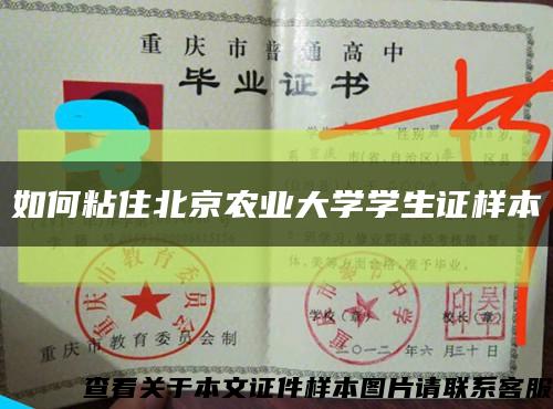如何粘住北京农业大学学生证样本缩略图