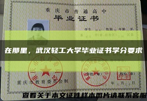 在那里，武汉轻工大学毕业证书学分要求缩略图