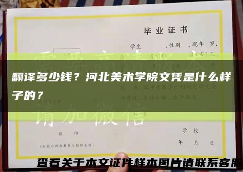 翻译多少钱？河北美术学院文凭是什么样子的？缩略图
