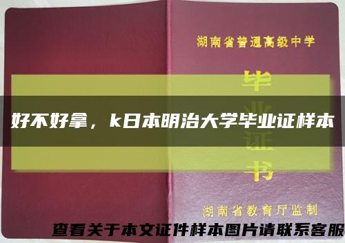 好不好拿，k日本明治大学毕业证样本缩略图