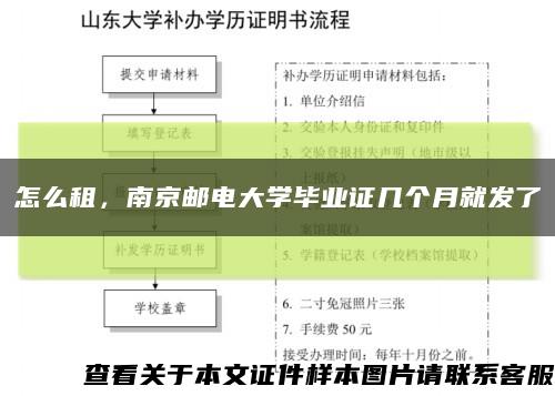 怎么租，南京邮电大学毕业证几个月就发了缩略图