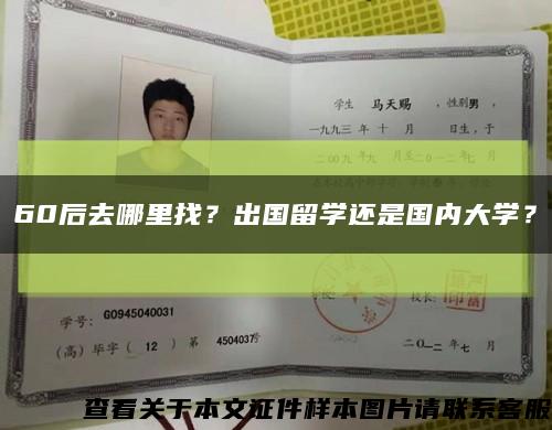 60后去哪里找？出国留学还是国内大学？缩略图