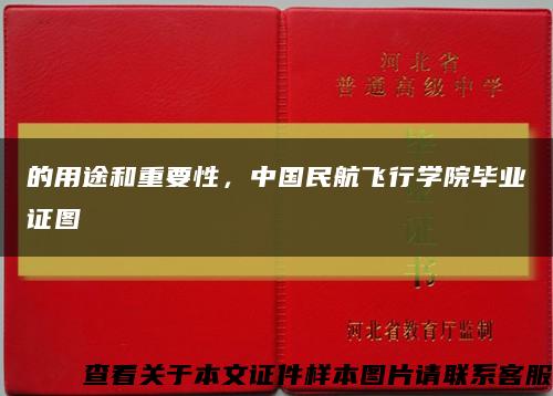 的用途和重要性，中国民航飞行学院毕业证图缩略图