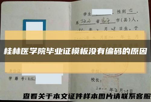 桂林医学院毕业证模板没有编码的原因缩略图