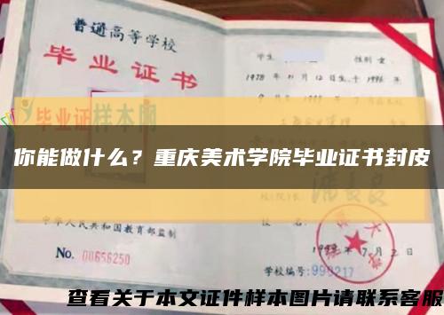 你能做什么？重庆美术学院毕业证书封皮缩略图