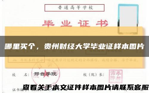 哪里买个，贵州财经大学毕业证样本图片缩略图