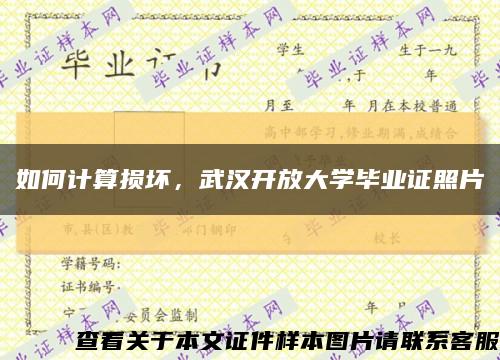 如何计算损坏，武汉开放大学毕业证照片缩略图