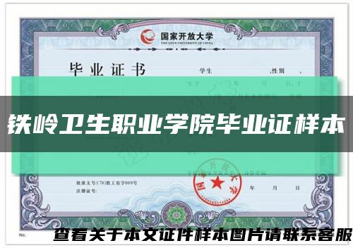 铁岭卫生职业学院毕业证样本缩略图