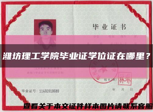 潍坊理工学院毕业证学位证在哪里？缩略图