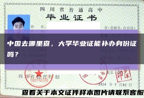 中国去哪里查，大学毕业证能补办身份证吗？缩略图