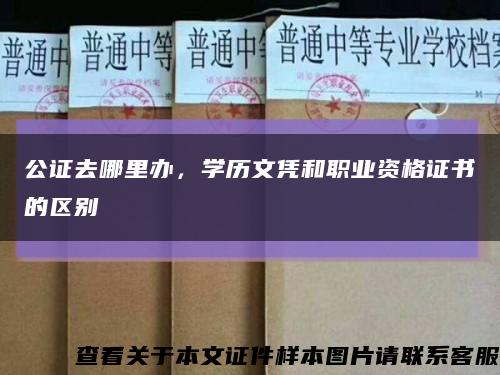 公证去哪里办，学历文凭和职业资格证书的区别缩略图