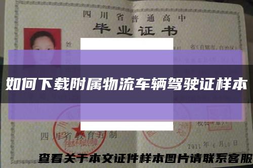 如何下载附属物流车辆驾驶证样本缩略图