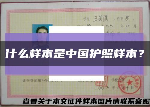 什么样本是中国护照样本？缩略图