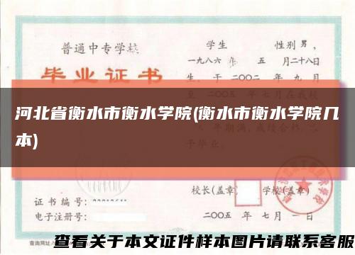 河北省衡水市衡水学院(衡水市衡水学院几本)缩略图