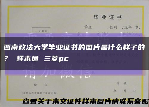 西南政法大学毕业证书的图片是什么样子的？ 样本通 三菱pc缩略图