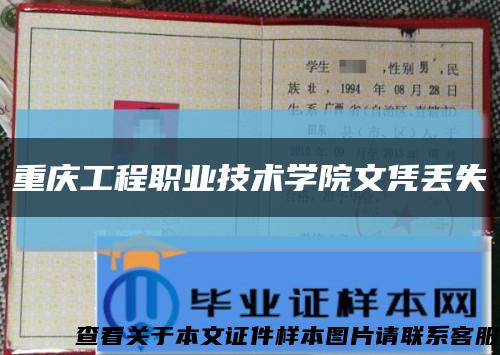 重庆工程职业技术学院文凭丢失缩略图