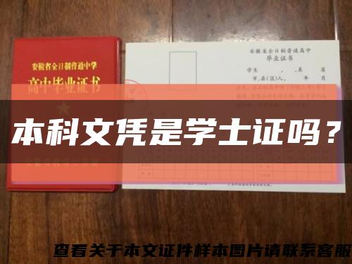 本科文凭是学士证吗？缩略图