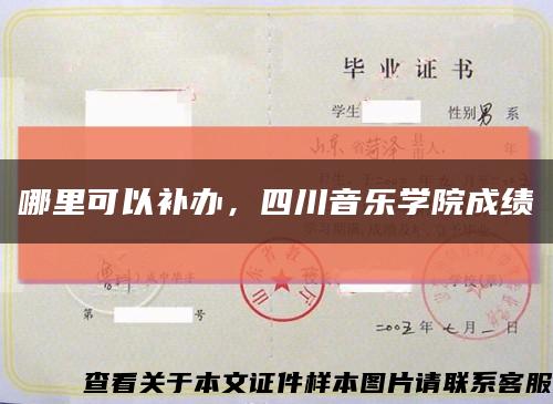 哪里可以补办，四川音乐学院成绩缩略图