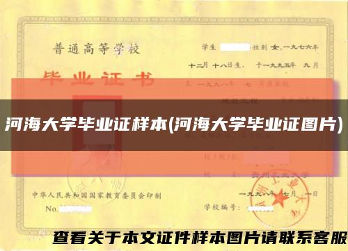 河海大学毕业证样本(河海大学毕业证图片)缩略图