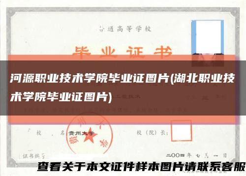 河源职业技术学院毕业证图片(湖北职业技术学院毕业证图片)缩略图