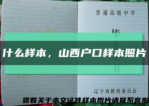 什么样本，山西户口样本照片缩略图