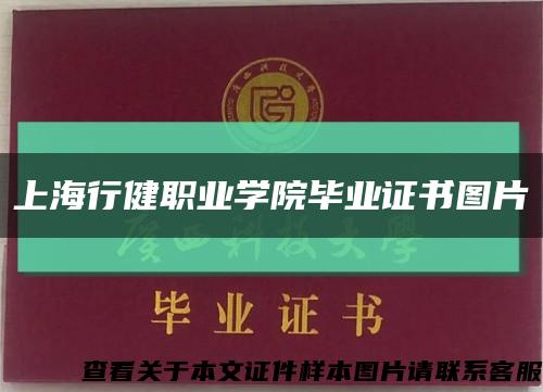 上海行健职业学院毕业证书图片缩略图