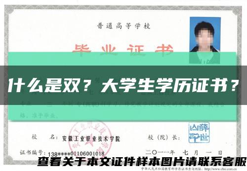 什么是双？大学生学历证书？缩略图