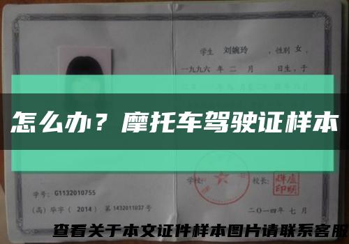 怎么办？摩托车驾驶证样本缩略图