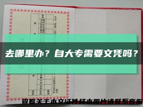 去哪里办？自大专需要文凭吗？缩略图