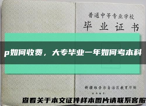 p如何收费，大专毕业一年如何考本科缩略图