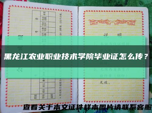 黑龙江农业职业技术学院毕业证怎么传？缩略图