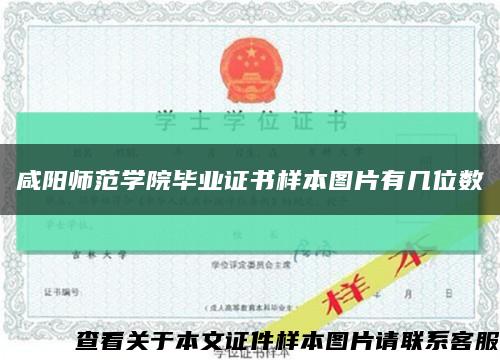 咸阳师范学院毕业证书样本图片有几位数缩略图