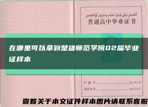 在哪里可以拿到楚雄师范学院02届毕业证样本缩略图