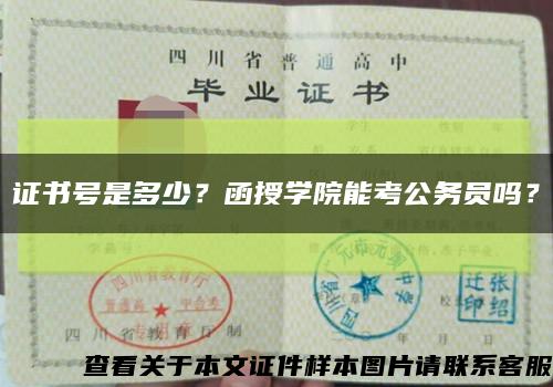 证书号是多少？函授学院能考公务员吗？缩略图