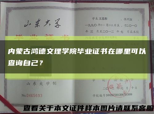 内蒙古鸿德文理学院毕业证书在哪里可以查询自己？缩略图