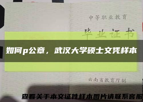 如何p公章，武汉大学硕士文凭样本缩略图