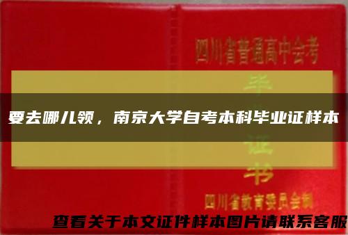 要去哪儿领，南京大学自考本科毕业证样本缩略图