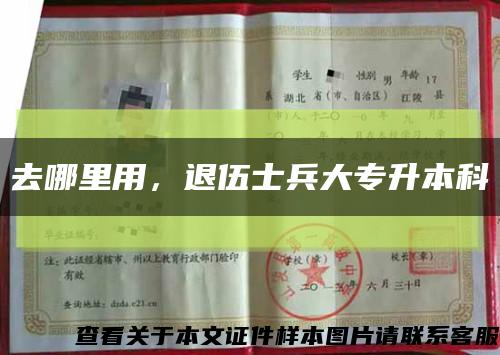 去哪里用，退伍士兵大专升本科缩略图