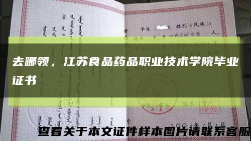 去哪领，江苏食品药品职业技术学院毕业证书缩略图