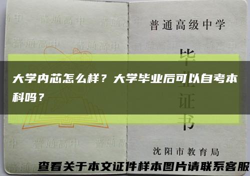 大学内芯怎么样？大学毕业后可以自考本科吗？缩略图