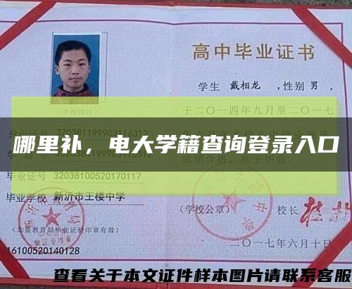 哪里补，电大学籍查询登录入口缩略图