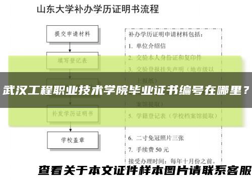 武汉工程职业技术学院毕业证书编号在哪里？缩略图