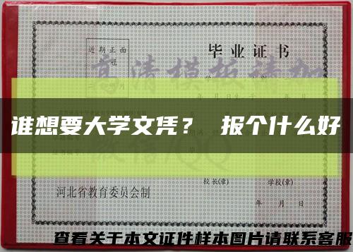 谁想要大学文凭？ 报个什么好缩略图