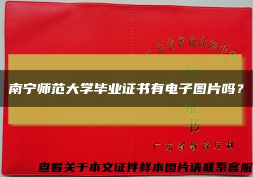 南宁师范大学毕业证书有电子图片吗？缩略图