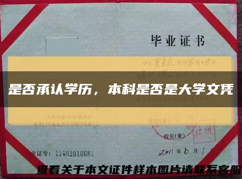 是否承认学历，本科是否是大学文凭缩略图